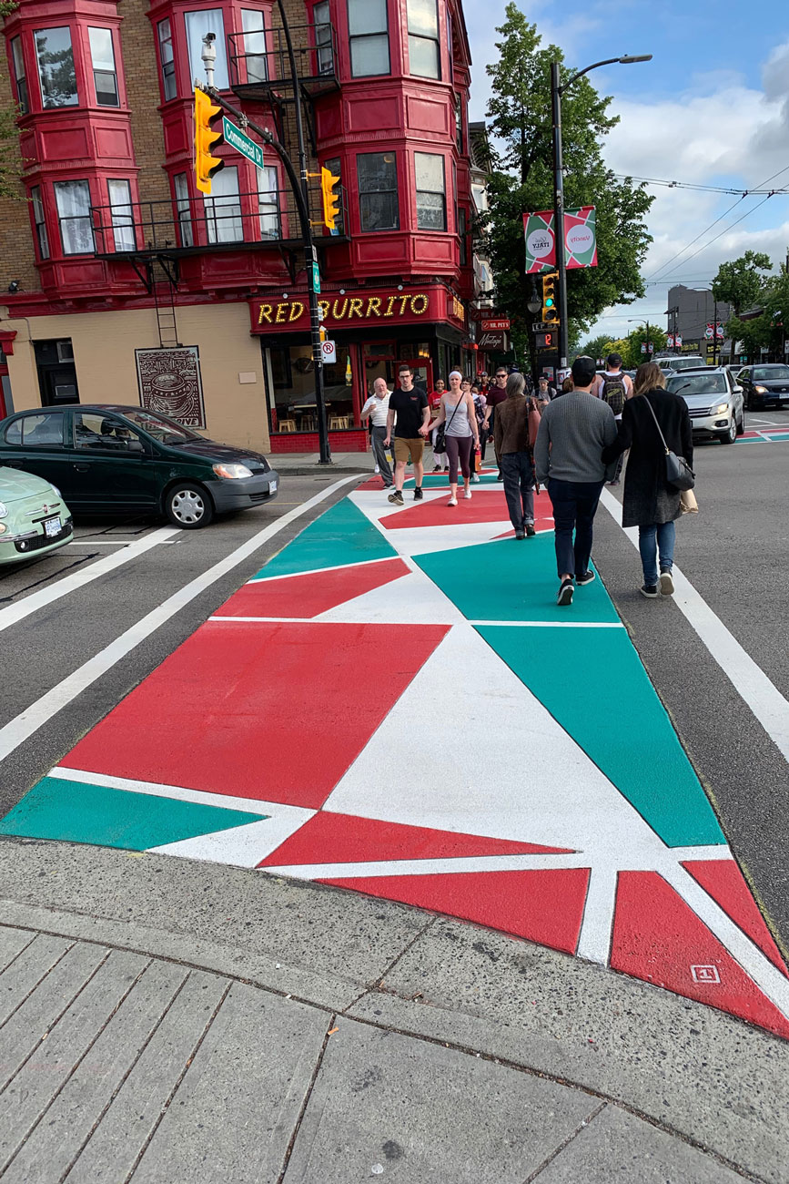 TrafficPatterns Crosswalks in Vancouver's Little Italy