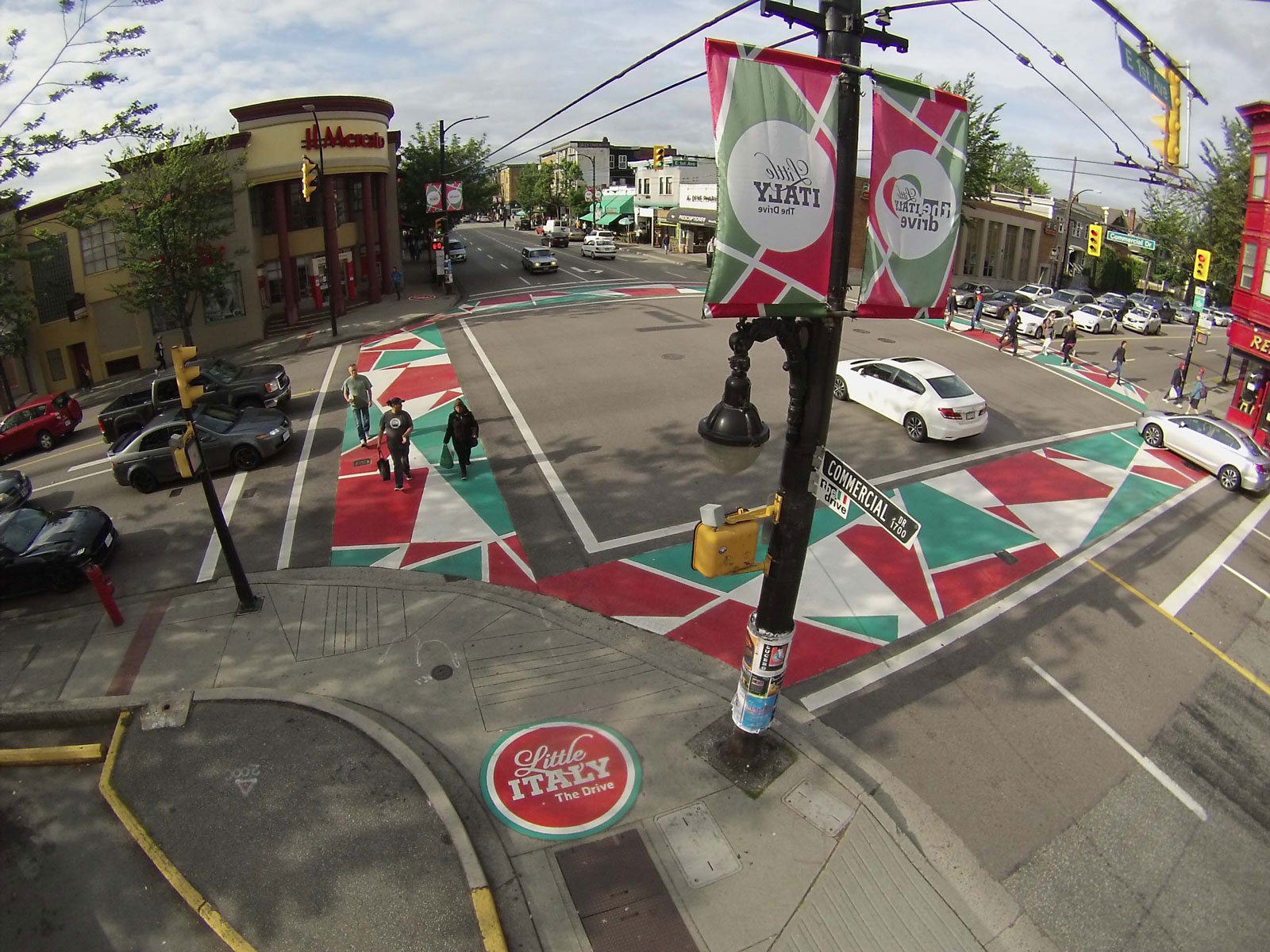TrafficPatterns Crosswalks in Vancouver's Little Italy