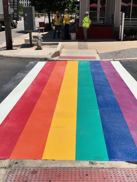 TrafficPatterns® Rainbow Crosswalks in San Antonio, TX